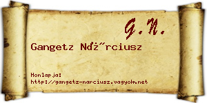 Gangetz Nárciusz névjegykártya